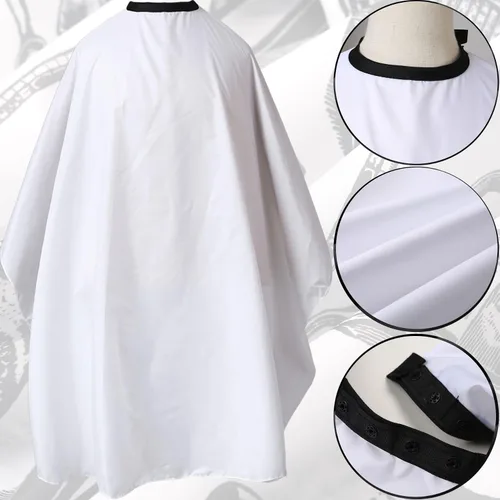 Vista 3 de Capa profesional Borogo para corte de pelo con cierre de presión ajustable, capa para barbero de salón, capa impermeable para peluquería de salón, A