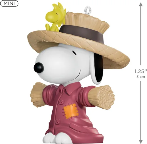 Vista 2 de Hallmark Keepsake Adorno de Halloween de cacahuetes (Scarecrow Snoopy)
