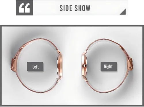 Vista 8 de MASTOP Relojes de cuarzo para mujer, ultrafinos, magníficos, simples, pequeños, pequeños, pulsera de acero con esfera pequeña