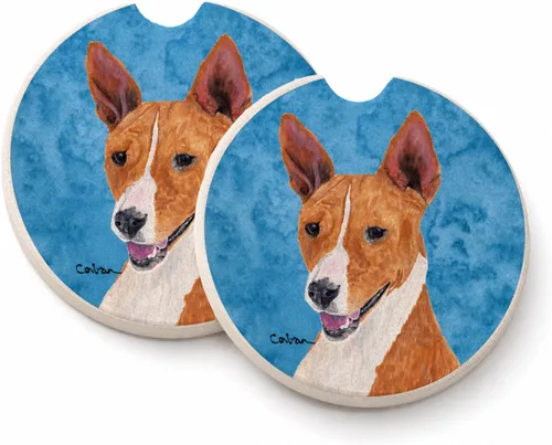 Vista 90 de Caroline's Treasures SS4767-BUCARC - Juego de 2 portavasos para automóvil, diseño de bulldog inglés, absorbentes para automóvil, portavasos
