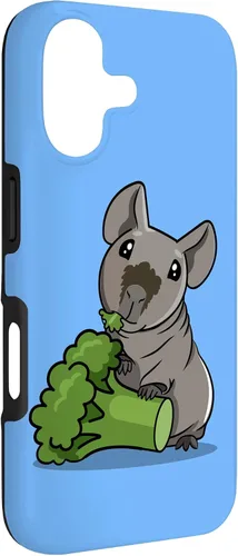 Vista 3 de Funny Kawaii Kids Broccoli Black Hairless Guinea Pig Lover Case for iPhone 17