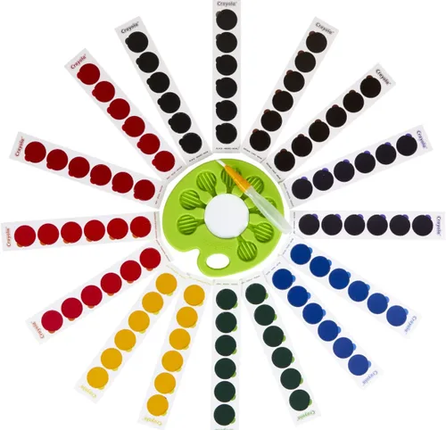 Vista 6 de Crayola Paleta de Acuarela Pop & Paint, Kit de Pintura Lavable, Set de Pintura de Acuarela Sin Desorden para Niños, Artes y Manualidades, Regalos