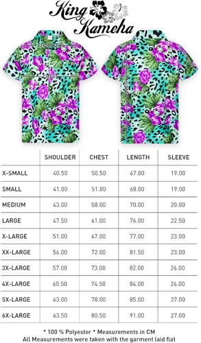 Vista 6 de KING KAMEHA Men's Regular-Fit Hawaiian-Shirts Casual Funky Animal-Print-Shirts