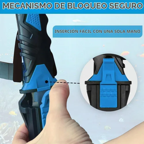 Vista 4 de Comfecto Cuchillo de buceo con funda y correa para la pierna