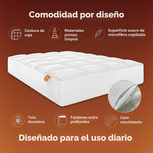Vista 2 de Protector para colchón Hospitology Heavenly hipoalergénico de microfibra relleno con plumas de ganso, Poliéster & Mezcla de poliéster, gemelo