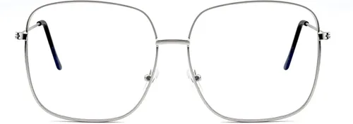 Vista 8 de Oversized Square Metal Reading Glasses Women Men, Large Anti Eyestrain Eyewear, Blue Light Blocking Computer Readers