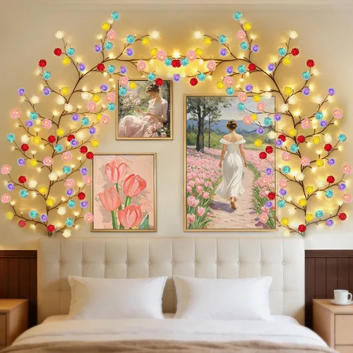 Vista 13 de 4FT 48LED USB Huevo de Pascua Rama Luces para decoración de pared, caja de 1 huevo de Pascua 48 LED