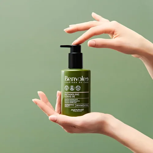 Vista 4 de ALFAPARF MILANO Benvoleo desenredante sin enjuague para todo tipo de cabello, cuidado del cabello limpio, vegano y sostenible, desenredante