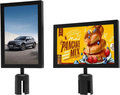 Vista 3 de Soporte para letreros verticales y horizontales para letreros de visualización vertical y horizontal, letreros de menú comercial, letreros pequeños