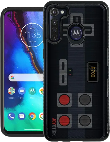 Vista 10 de CasesOnDeck Funda de agarre compatible con [Motorola Moto G Stylus (2020) [Brushed Armor] - Funda delgada y resistente, color negro mate (astronauta)