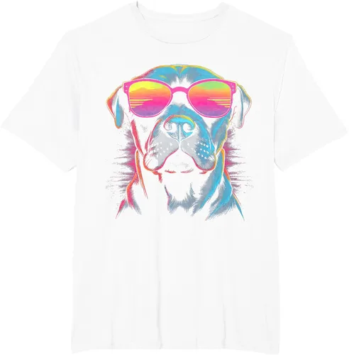 Vista 11 de Pit Bull Mom Dog Lover Colorido Artistic Pitbull Owner - Camiseta para mujer, Negro