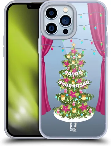 Vista 9 de Head Case Designs Funda de gel clásica con diseño de árboles de Navidad [protección de grado militar] compatible con Apple iPhone 13 Pro Max
