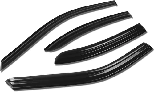 Vista 20 de Auto Dynasty 4 unidades de protector de lluvia para ventana con cinta adhesiva compatible con Sportage 2005-2010, acrílico