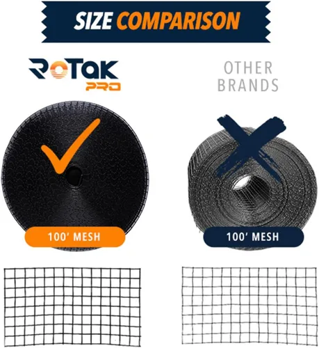 Vista 8 de Critter Guard PRO - Kit de rollo de prevención de pájaros para paneles solares de 6 pulgadas x 100 pies - Malla de alambre recubierta de PVC negro