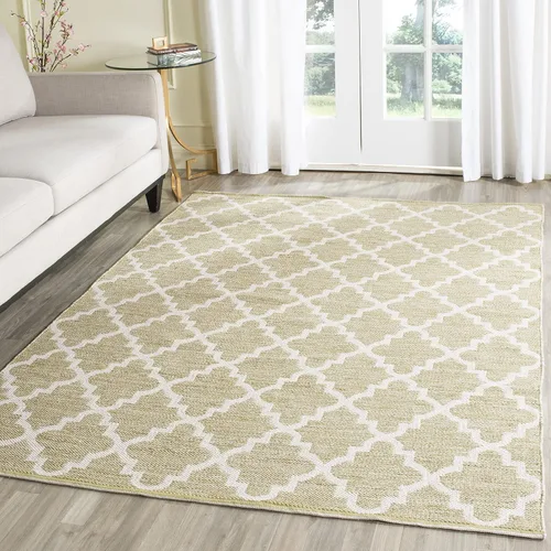 Vista 32 de SAFAVIEH Montauk Collection - Alfombra decorativa, 2 pies 3 pulgadas x 3 pies 9 pulgadas, beige y marfil, hecho a mano, de algodón enrejado, ideal