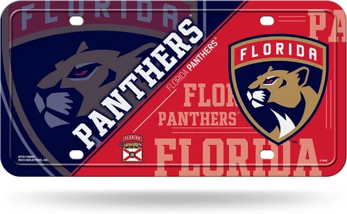 Vista 28 de Rico Industries NHL Hockey Split Metal Auto Tag 6" x 12" - Great for Truck/Car/SUV