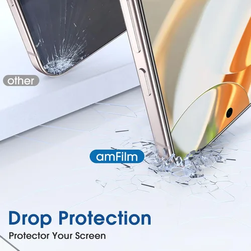 Vista 5 de amFilm Auto-Alineación OneTouch para Google Pixel 9 Pro/Pixel 9 [6.3''] Protector de Pantalla, Instalación de 30 segundos, Sin Burbujas, Compatible