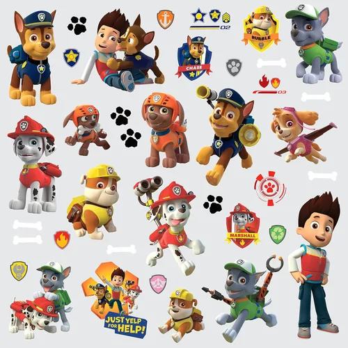 Vista 3 de RoomMates RMK2640SCS Paw Patrol - Calcomanías de pared para despegar y pegar (10 x 18 pulgadas)