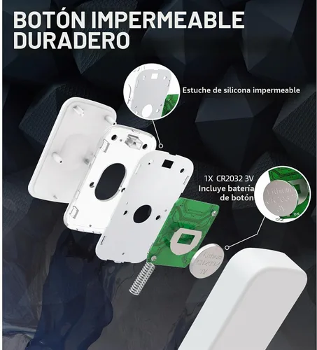 Vista 9 de Timbre de puerta inalámbrico JSIEEM, resistente al agua, timbre de puerta con luz LED flash a 1200 pies, 36 melodías, 4 niveles de volumen