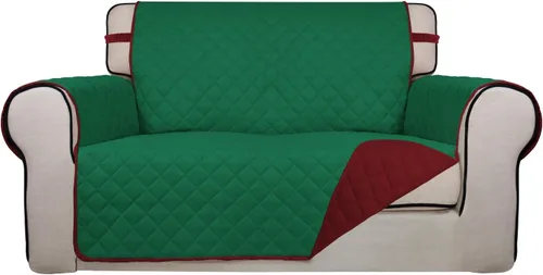 Vista 139 de PureFit - Funda de sofá acolchada reversible, protector de muebles impermeable, funda de sofá lavable con espuma antideslizante y correas elásticas