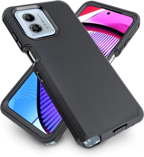 Vista 2 de Funda para Motorola Moto G Stylus 5G 2023 [no para la versión 2022], con funda de clip para cinturón, protección de cuerpo completo resistente Negro