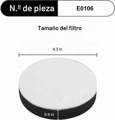Vista 2 de Filtro de repuesto para aspiradora vertical compacta sin bolsa Eureka NEU10AE4 NEU10AE5 NEU110 NEU100 NEU102 NEU10AE2 Airspeed Compact sin bolsa