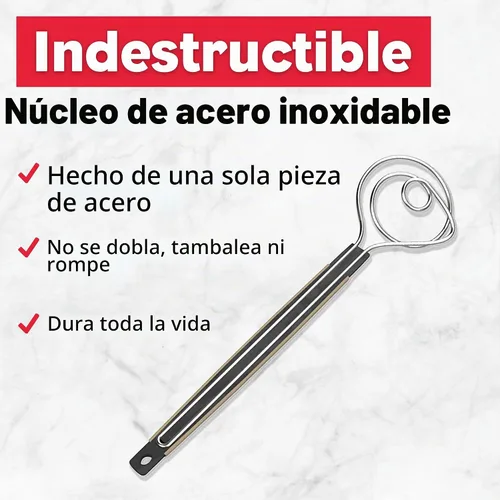 Vista 3 de Brod & Taylor Batidor de masa - Herramienta de mezcla resistente apta para lavavajillas