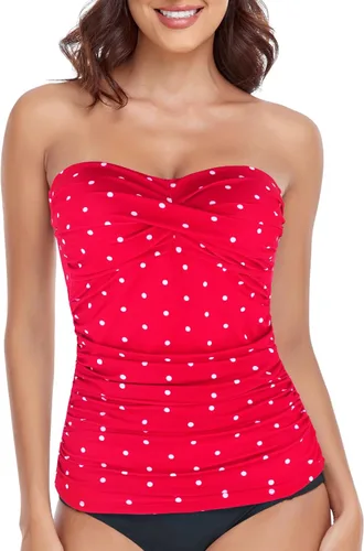 Vista 13 de RELLECIGA Top tankini con control de abdomen para mujer Negro