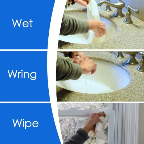 Vista 3 de Microfiber Magic - Paquete de 4 paños de limpieza de vidrio y espejo, sin rayas, sin pelusas, perfectos para automóviles y ventanas