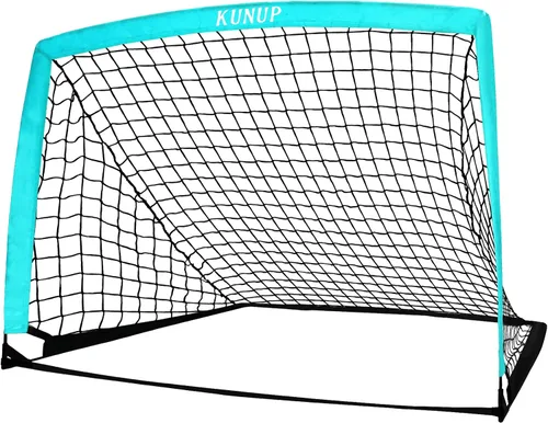 Vista 15 de Portería de fútbol portátil de 5 x 3, 6 x 4, 9 x 5 pies, para patio trasero, red de práctica de fútbol plegable con bolsa de transporte para niños