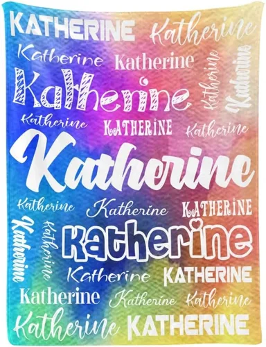 Vista 10 de Manta personalizada de bebé con nombre, manta personalizada con nombre para adultos, niños y familia (negro, 30 x 40 pulgadas)