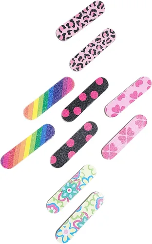 Vista 2 de Lima de UNA Pulidora. Tablero de Esmeril de Unas. Lima de manicura de doble cara, Mini, Reutilizable para Mujeres, Ninas y Hombres. Paquete de 10