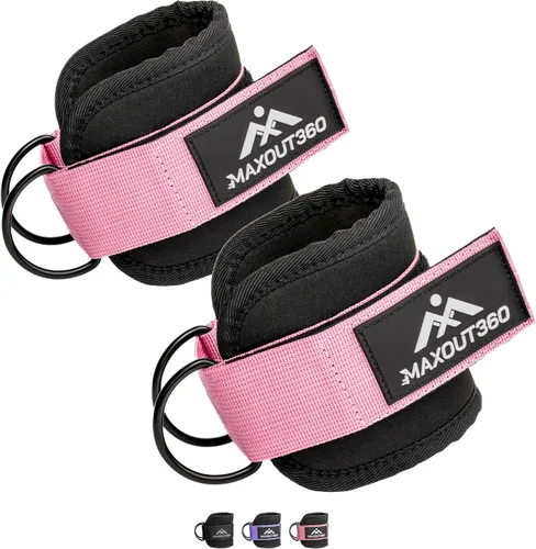 Vista 9 de Gym Ankle Straps for Cable Machines, Thick Padded Ankle Cuff Cable Attachment for Booty Workouts, Kickbacks, Hip Abductors, Lower Body Exercises