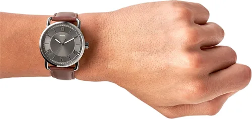 Vista 6 de Fossil Copeland - Reloj de cuarzo de acero inoxidable con correa de piel para hombre.