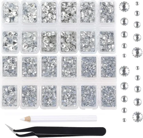 Vista 66 de 4500 unidades de diamantes de imitación de cristal de fijación en caliente con parte trasera plana HotFix gemas de cristal redondas de 0.079 Citrino