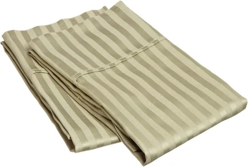 Vista 10 de Algodón egipcio de 300 hilos franjas Funda de almohada Set, Hunter Green, King