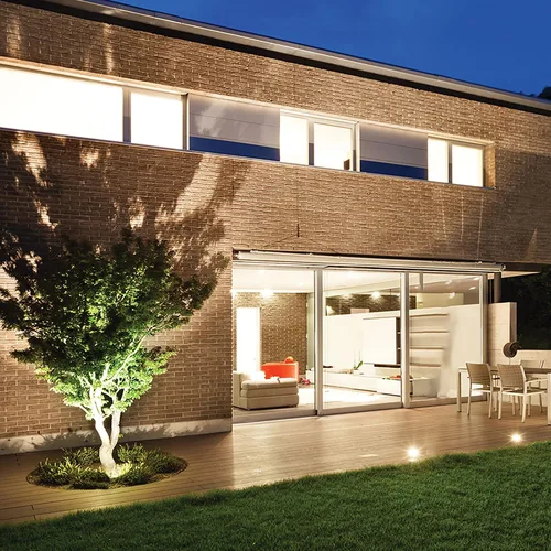 Vista 8 de Iluminación de paisaje WAC, luz enterrada de 3 pulgadas LED de 12 V con ángulo de haz ajustable y control de brillo integral 3000 K en bronce