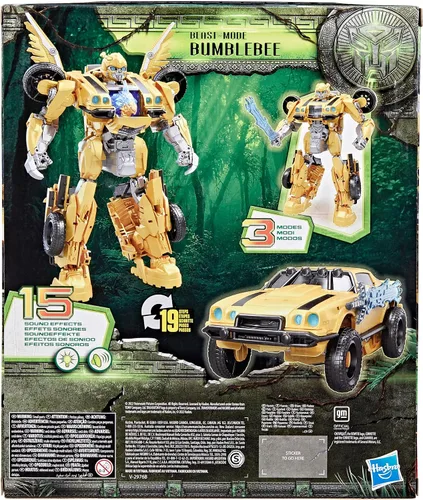 Vista 14 de Juguetes Transformers Rise of The Beasts Movie, Juguete Convertible Bumblebee Modo Bestia con Luces y Sonidos, Edades 6 y más, 10 pulgadas