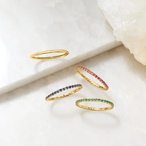 Vista 4 de Ross-Simons Anillo de eternidad con piedras preciosas RS Pure de 0,33 qt. t. w en oro amarillo de 14 kt