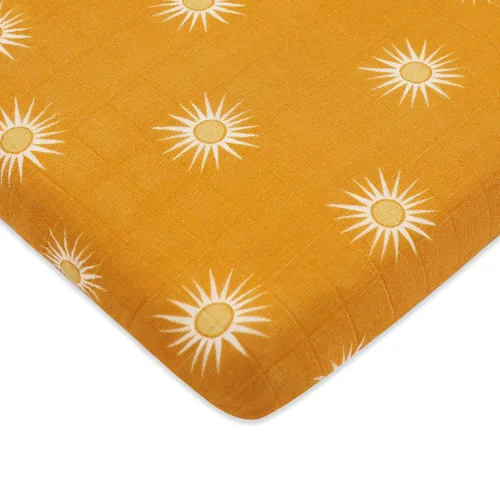 Vista 12 de Babyletto Sábanas para cuna de 100% algodón orgánico para todas las etapas, con certificado GOTS, ajustables 360°, muselina ultra suave
