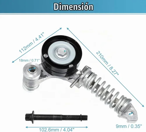 Vista 7 de X AUTOHAUX Conjunto de polea tensor de correa 25195388 para Chevrolet Sonic Trax para Chevy Cruze Limited para Buick Encore Tensor de transmisión