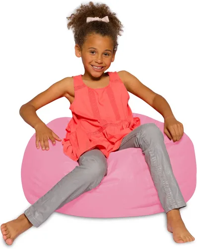 Vista 62 de Posh Creations - Sillón puff para niños, adolescentes y adultos, incluye funda extraíble y lavable a máquina, tamaño mediano de 27 pulgadas, lona