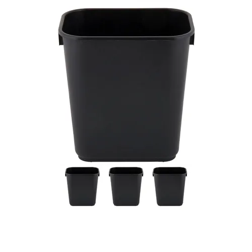 Vista 43 de Cubo de basura rectangular beige de 10 galones para restaurante, papelera comercial, papelera de plástico para oficina, cubo de basura para baño