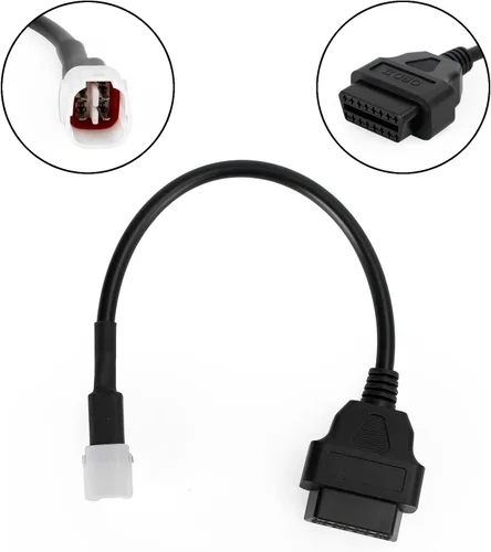 Vista 6 de Mad Hornets Conector adaptador de cable de 4 pines a OBD2 apto para Yamaha R1 R6 MT09