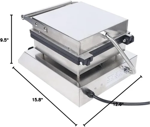 Vista 9 de Mini máquina para hacer panqueques, 25 piezas de 1.8 pulgadas comercial holandés panqueques panqueques panqueques 1850 W doble calefacción