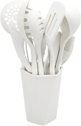 Vista 2 de Silicone Kitchen Utensils Set, 12 Pieces Kitchen Utensils Set, Anti-Stick Heat Resistant Wooden Handle Cooking Utensils with Dish Holder, Silicone