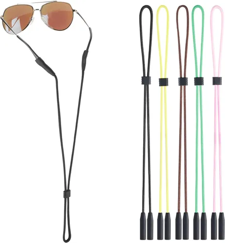 Vista 12 de Soporte de correa para lentes para lentes de brazos delgados – Correas de soporte para gafas alrededor del cuello – Correas de gafas de sol