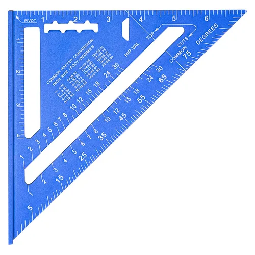 Vista 13 de Beslands - Carpintero cuadrado de 7 pulgadas con nivel, regla de triángulo cuadrada de metal de aluminio, herramienta de diseño de carpintería Negro