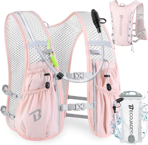 Vista 26 de BECOJADDE Chaleco de Hidratación Mochila para Correr para Hombres Mujeres, Mochila de Hidratación Ligera de 5L para Correr, Chaleco de Hidratación
