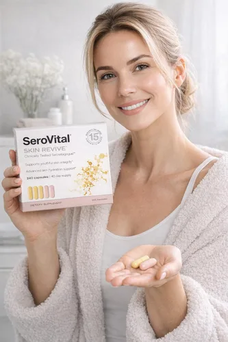 Vista 5 de Serovital Skin Revive – Suplemento antienvejecimiento para mujeres – Apoya la hidratación de la piel, la energía, la salud inmune y la reducción